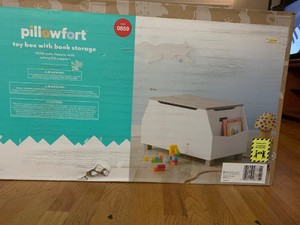pillowfort toy box with book storage