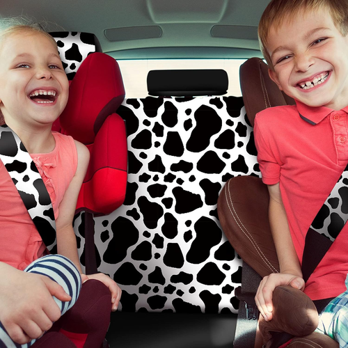 Cow Print Car Accessories Car Seat Cover for Women Men Cow Rubber Steering Wheel - Bild 4 von 7