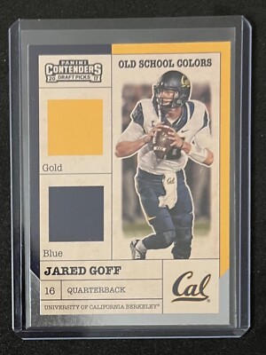 2017 Panini Contenders Draft Picks Jared Goff #3 Old School Colors