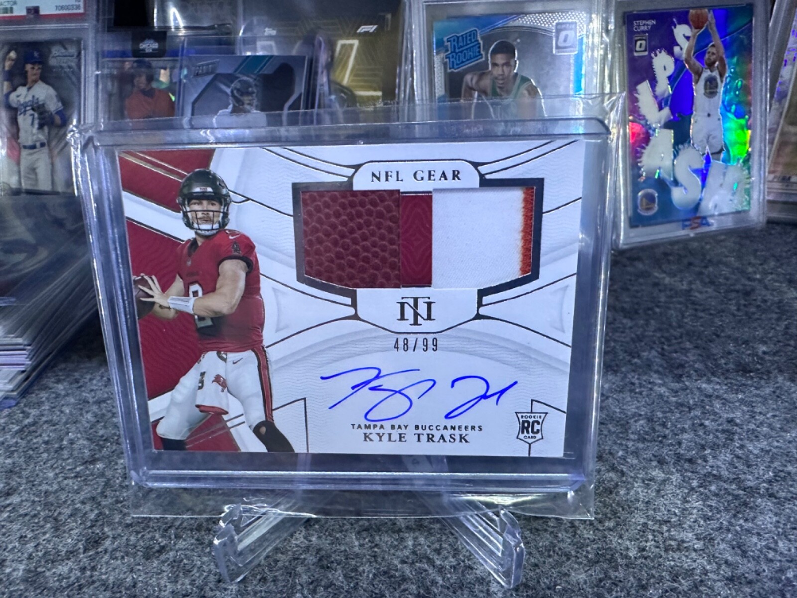 2021 National Treasures Kyle Trask Rookie patch Auto NFL Gear /99 RPA
