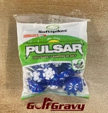 18 Softspikes PULSAR Fast Twist 3.0 Tour Lock Golf Cleats Spikes Blue