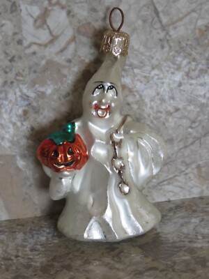 Christopher Radko Shake Rattle & Roll Jr Halloween Ghost Chains Pumpkin Ornament