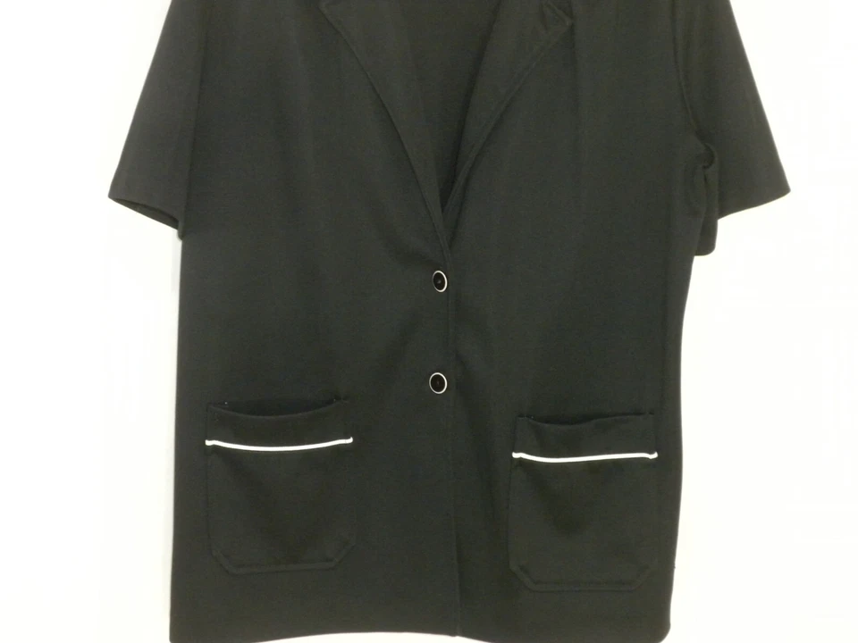 Chaqueta Blazer Cricket Lane Mujer 18 Negra 2 Botones Manga Corta Bolsillos De Colección Foto 3 de 4