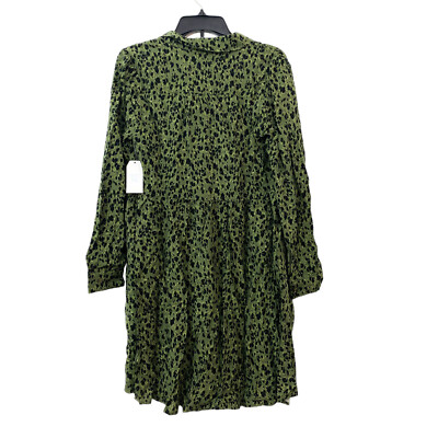 green animal print shirt dress Kenzie Maxi Dress Green main image 0