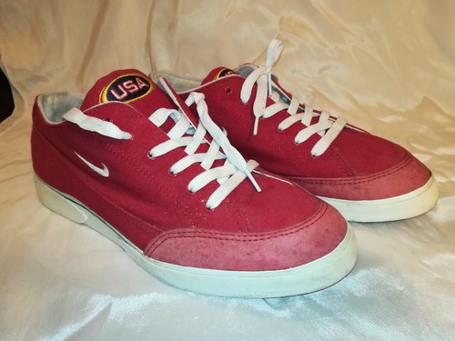 Vintage Nike red shoes, Canvas Team USA 