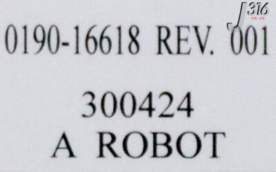 34437 KAWASAKI WAFER HANDLING ROBOT, A ROBOT, AMAT 0190