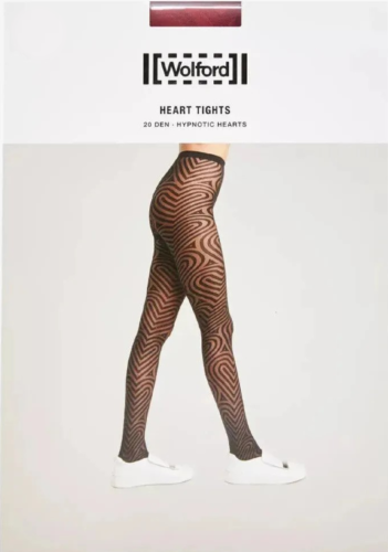Wolford Heart Strumpfhose Gr. UK M transparent blickdicht 20 DEN 20 D - Soft Cherry - Bild 2 von 4