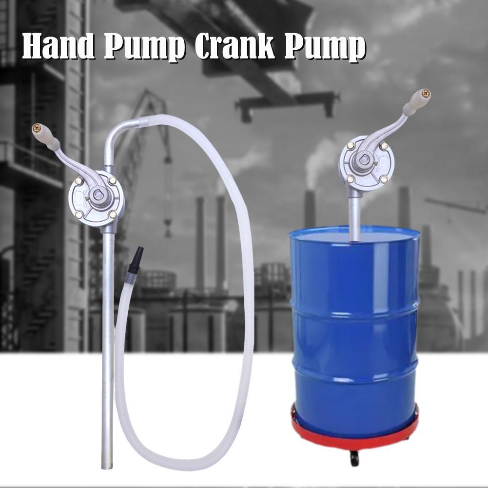 Oil Barrel PumpAluminum Alloy Rotary Hand Crank Oil Barrel Drum Pump For Petrol Diesel Fuel Garage Hand Drum Barrel Pump Tool~p77630676