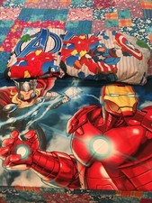 Marvel Kids Avengers Full Fitted Flat Sheet  Pillowcase Franco 3 piece