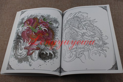 Tattoo-Vorlagenbuch Japanischer Stil – 36 Seiten Mit Hannya, Koi, Buddha Motiven, 28,5x21 Cm