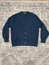 Vintage Blue David Taylor Cardigan Size XL Made In The USA