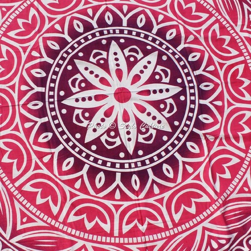 Bohemian Mandala Round Beach Tapestry Hippie Throw Yoga Mat Towel Blanket Indian - Picture 3 of 3