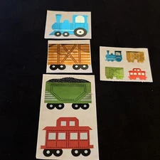 Vintage 80’s HAMBLY Foil TRAINS Stickers -