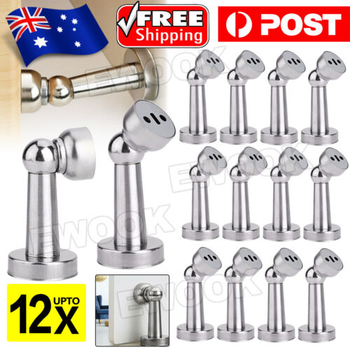 12PCS Stainless Steel Strong Magnetic Door Stop Stopper Holder Catch Suction AUS - Picture 1 of 12