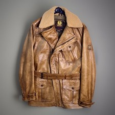 Belstaff The Aviator giacca di pelle cappotto di pelle Shearling Panther Trialmaster cappotto