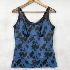 Ruby Ribbon Womens 40 Heritage Lace Cami Tank Winter Rose Babydoll Glam 1800