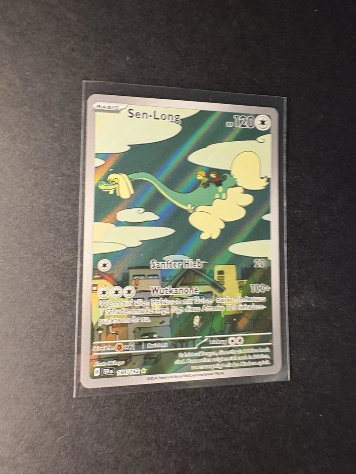 Sen-Long 184/162 Illustration Rare Gewalten der Zeit Pokemon Karte Deutsch - Bild 3 von 4