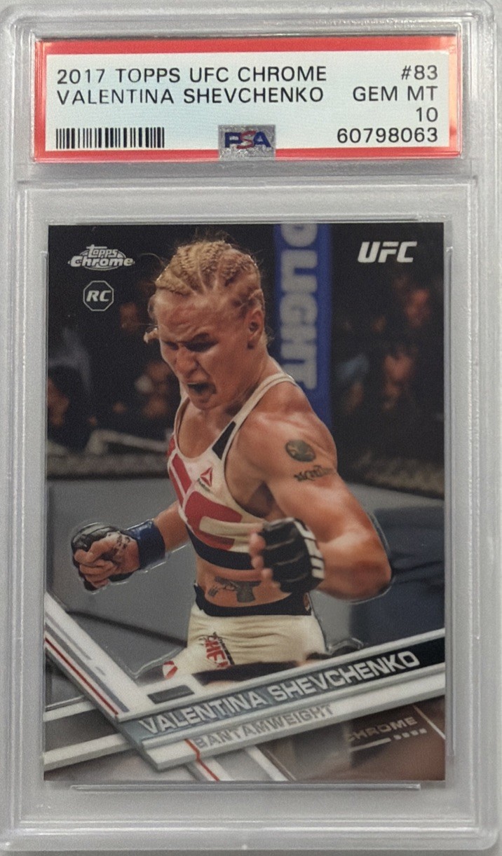 2017 TOPPS UFC CHROME #83 VALENTINA SHEVCHENKO Rookie PSA 10