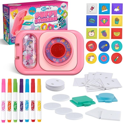 Sticker Maker Kit for Kids. Make Your Own 3D Puffy Stickers. DIY Arts Pink