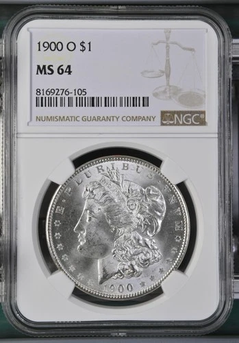 1900-O Morgan Silver Dollar – NGC MS64 – Beautiful Mint State – Free Shipping