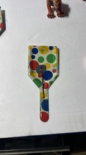 Polka Dot Tin Litho Paddle Noisemaker Party Toy