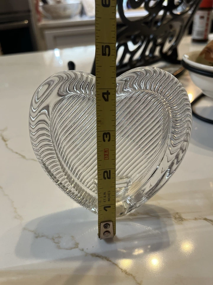 Vintage MIKASA Art Deco Picture Frame Clear Heavy Glass Crystal Ribbed 3x4” - Image 4 of 4