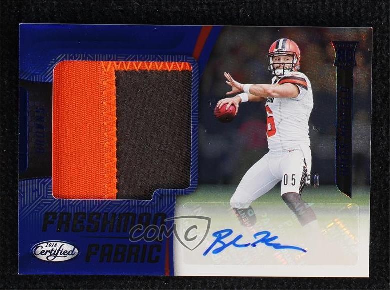 2018 Certified Mirror Blue 5/50 Baker Mayfield #206 Rookie Auto RC 0ls