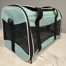 Soft-sided pet carrier bag 16.5" x 11" x 11" 3 way zipper entrances top sides