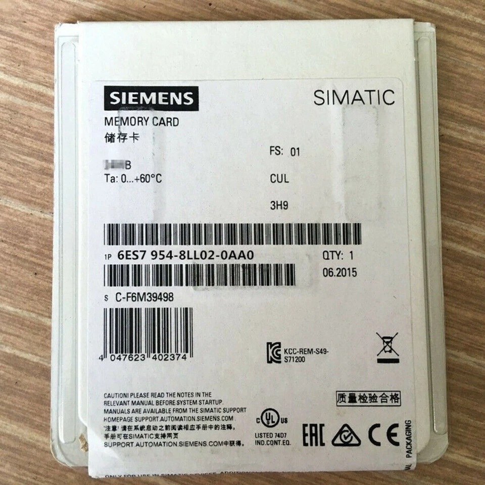 NewSiemens S7 MEMORY CARD FOR S7-1X00 CPU 6ES7954-8LL03-0AA0 6ES7 954-8LL03-0AA0 - Image 2 of 4