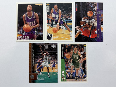Todd Day 5 Card Lot 1994-96 Bucks Celtics NM