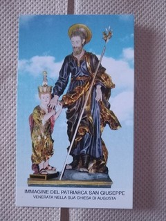 Santino holy card originale San Giuseppe Augusta Siracusa Sicilia