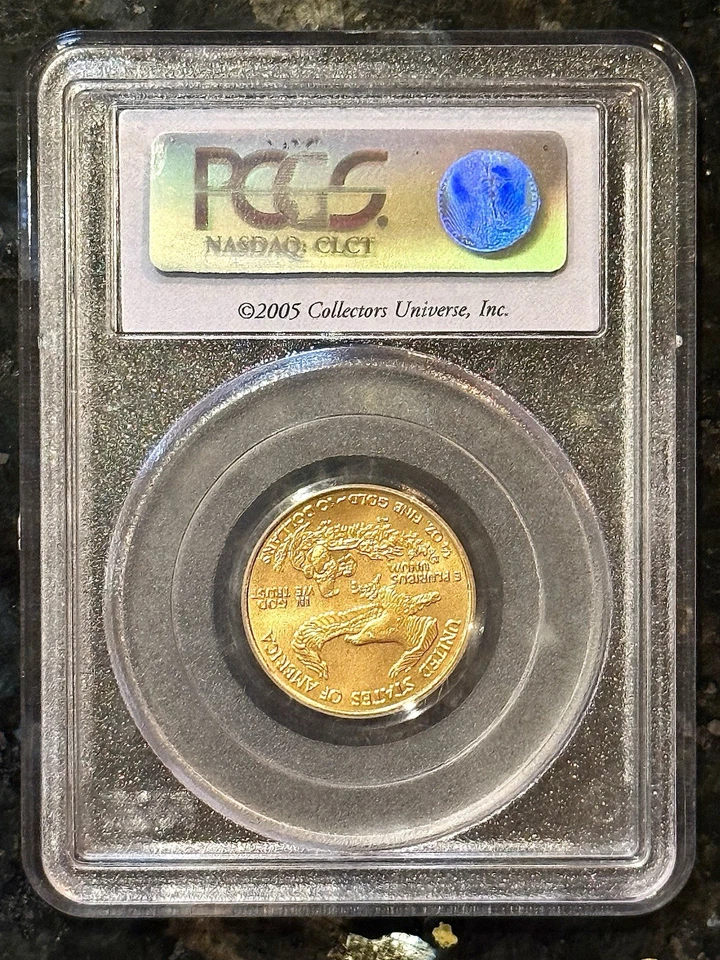 2005 PCGS 1/4 oz Gold Eagle MS70 • First Strike • Investment Grade Bullion - Image 4 of 4