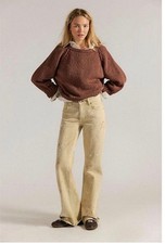 Free People We The Free West Coast Relaxed Flare Jeans Natural