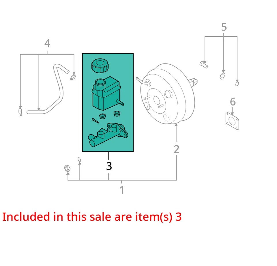 Cilindro maestro de frenos Hyundai Santa Fe 2007-2009 YJWOA Foto 2 de 3