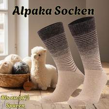2 Paar 4 Paar Alpaka Socken – Kuschelig, Warm, Natur, Unisex- & Thermosocken TOP