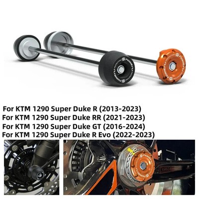 For KTM 1290 Super DuKe R / RR / GT 2013-2024 Rear Front Axle Fork Crash Slider