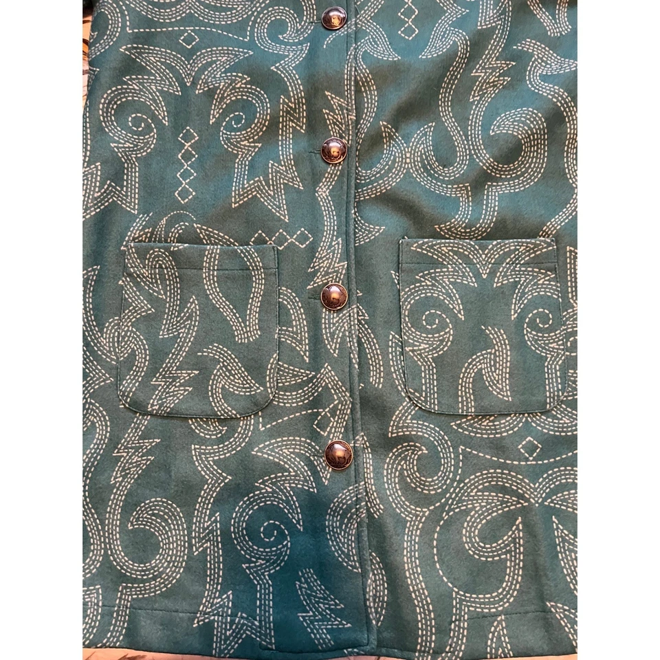 Chaqueta vaquera Sterling Kreek verde azulado con botones delanteros talla S usada en excelente estado Foto 4 de 4