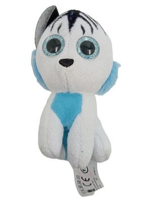Ty Beanie Boos Plüschtier Tiger Weiß Blau Glitzeraugen 9cm Kuscheltier