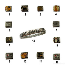 SILVER VARIOUS DOG PET FITS ALL DESIGN  9mm ITALIAN CHARM BRACELET LINK