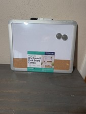 Wexford Magnetic Dry Erase Cork Board Combo 11x14in with Marker and Magnets