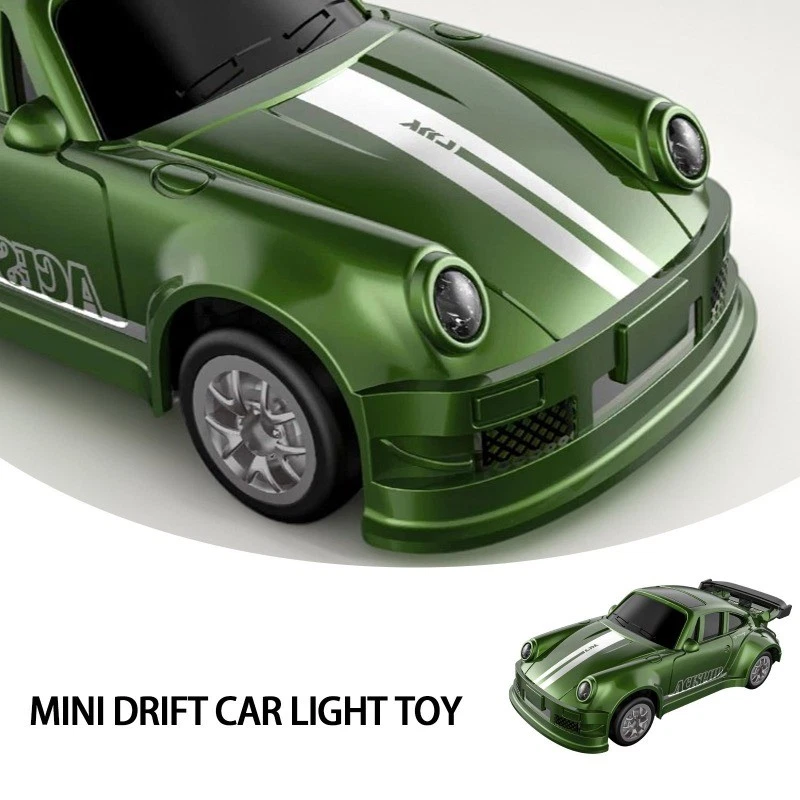 RC Drift Car Mini Desktop 1/64 Racing Car 4WD 2.4G Remote Controller Toy USA - Image 4 of 4