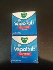 2 Pack Vicks VapoRub 1.7oz Cough Suppressant Ointment