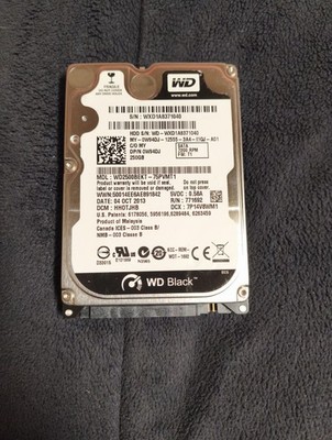 Western Digital Scorpio Black 250GB 2.5'' SATA 7200RPM HDD (WD2500BEKT)