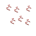 10 Pcs Mini Candy Cane Charms Plastic Christmas Decorations for Crafts & Gifts