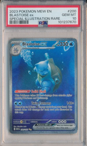 2023 Pokemon Mew En-151 Blastoise Ex Special Illustration Rare #200 PSA 10