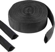 33 FT Nylon Hydraulic Hose Protector Sleeve Black Protective Cover Hose Sheath H