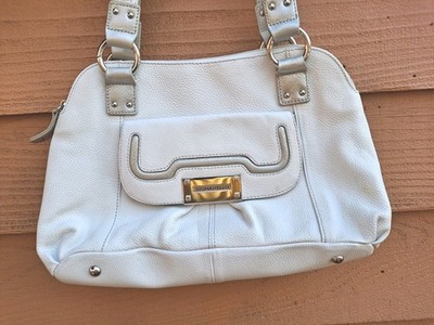 new White Pebble Grain Leather Large TIGNANELLO SHOULDERBAG w/Wallet Organizer