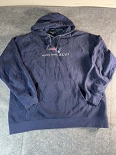 NFL New England Patriots Hoodie Blue Pullover Sweatshirt Embroidered L