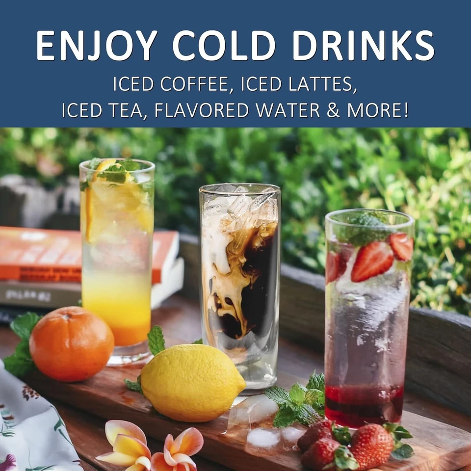 Cafetera para té helado con jarra para café helado, latte, té y limonada NOVO EUA - Imagem 2 de 4