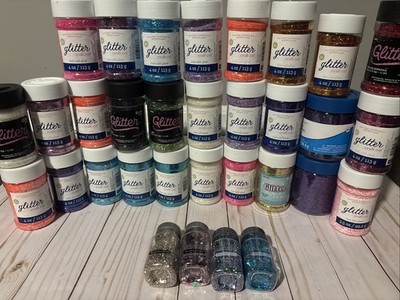 Glitter Lot   28 Jars Craft Smart & Creatology Mix Fine & Chunky  28 New Other U